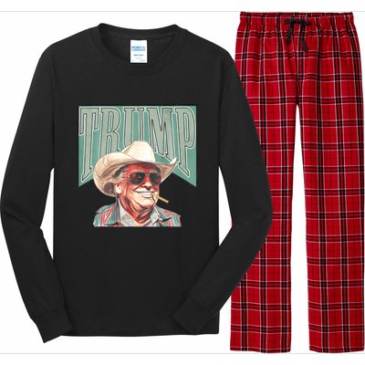 Cowboy Western Make America Great Trump Daddy Long Sleeve Pajama Set