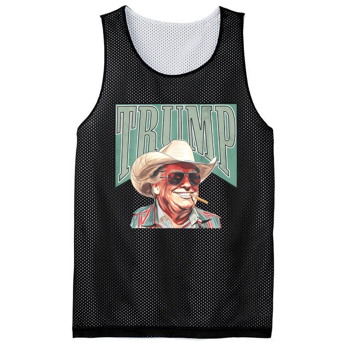 Cowboy Western Make America Great Trump Daddy Mesh Reversible Basketball Jersey Tank