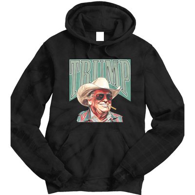 Cowboy Western Make America Great Trump Daddy Tie Dye Hoodie