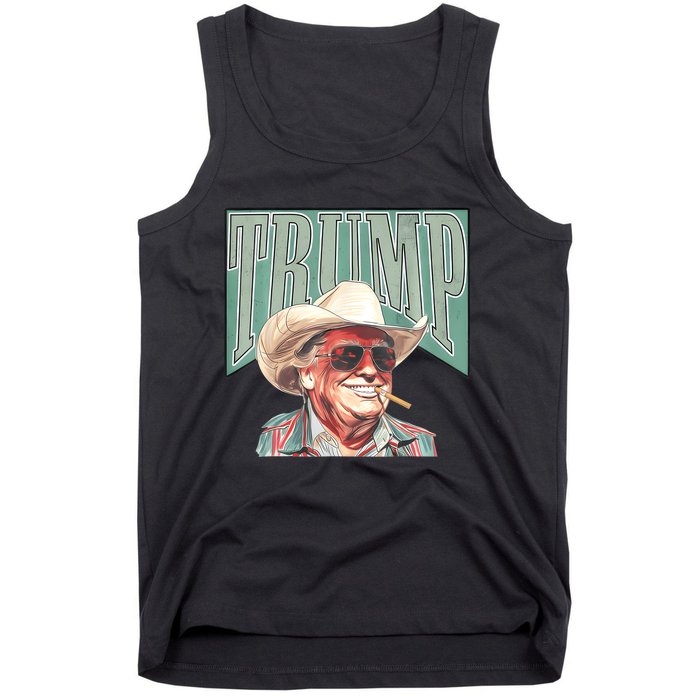 Cowboy Western Make America Great Trump Daddy Tank Top