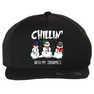 Chillin With My Snowmies Hiphop Christmas Meaningful Gift Wool Snapback Cap