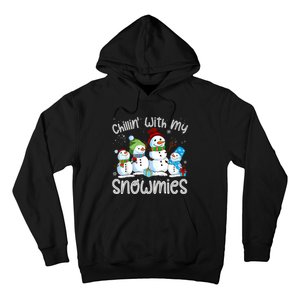 Chillin With My Snowmies Ugly Snowman Christmas Hoodie