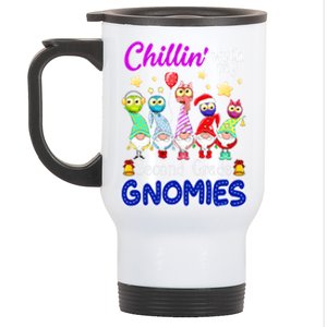 Chillin With My Second Grade Gnomies Christmas Gift Stainless Steel Travel Mug