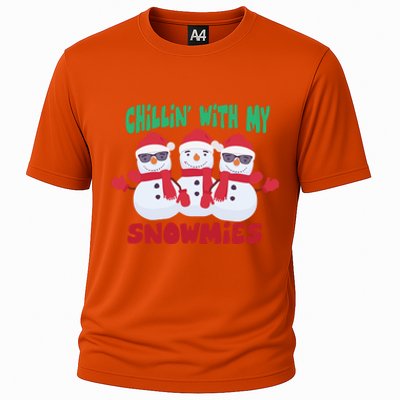 Chillin With My Snowmies Gift Cooling Performance Crew T-Shirt