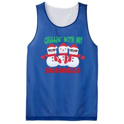 Chillin With My Snowmies Gift Mesh Reversible Basketball Jersey Tank