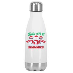 Chillin With My Snowmies Gift Stainless Steel Insulated Water Bottle