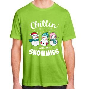 Chillin With My Snowmie Christmas Snow Teacher Snow Cool Gift Adult ChromaSoft Performance T-Shirt