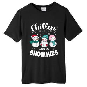 Chillin With My Snowmie Christmas Snow Teacher Snow Cool Gift Tall Fusion ChromaSoft Performance T-Shirt