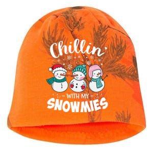 Chillin With My Snowmie Christmas Snow Teacher Snow Cool Gift Kati - Camo Knit Beanie