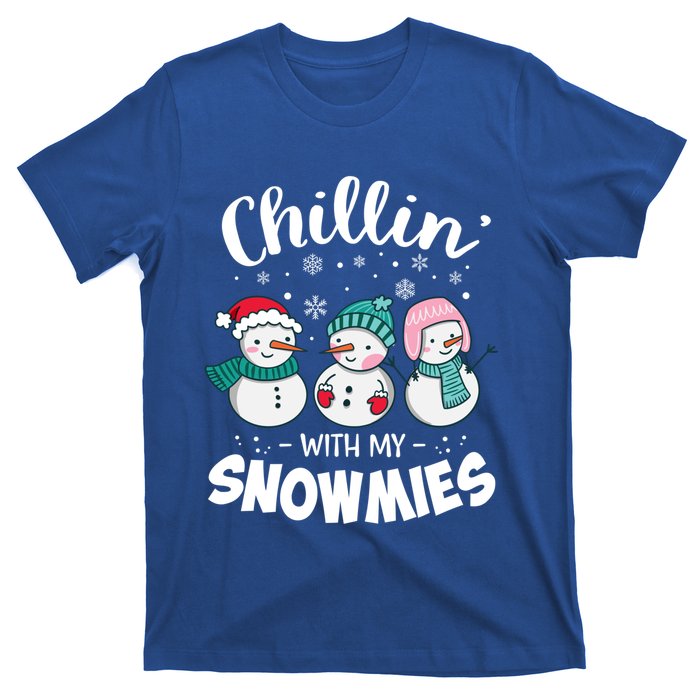 Chillin With My Snowmie Christmas Snow Teacher Snow Cool Gift T-Shirt