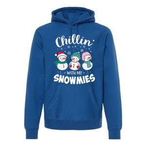 Chillin With My Snowmie Christmas Snow Teacher Snow Cool Gift Premium Hoodie