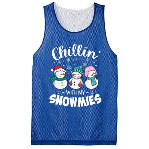 Chillin With My Snowmie Christmas Snow Teacher Snow Cool Gift Mesh Reversible Basketball Jersey Tank