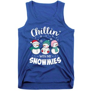 Chillin With My Snowmie Christmas Snow Teacher Snow Cool Gift Tank Top