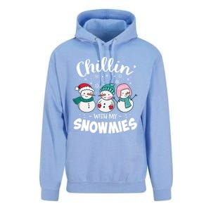 Chillin With My Snowmie Christmas Snow Teacher Snow Cool Gift Unisex Surf Hoodie