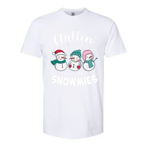 Chillin With My Snowmie Christmas Snow Teacher Snow Cool Gift Softstyle CVC T-Shirt