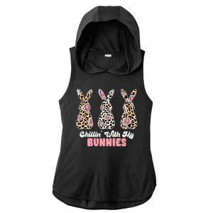 Chillin With My Bunnies Easter Cute Ladies PosiCharge Tri-Blend Wicking Draft Hoodie Tank