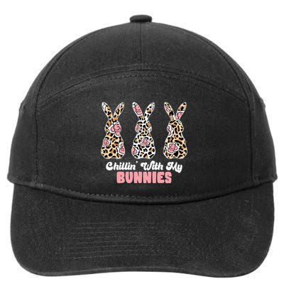 Chillin With My Bunnies Easter Cute 7-Panel Snapback Hat