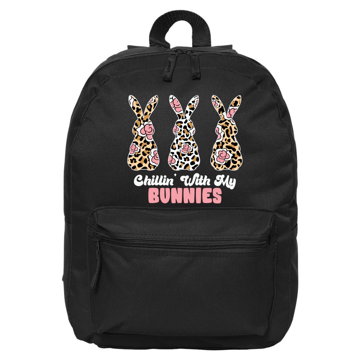 Chillin With My Bunnies Easter Cute 16 in Basic Backpack