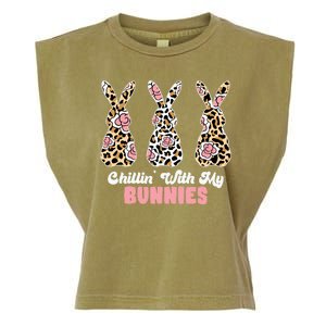 Chillin With My Bunnies Easter Cute Garment-Dyed Women's Muscle Tee