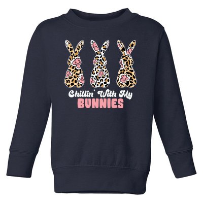 Chillin With My Bunnies Easter Cute Toddler Sweatshirt