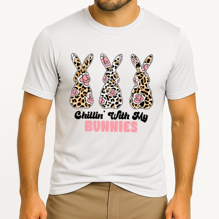 Chillin With My Bunnies Easter Cute Cooling Performance Crew T-Shirt