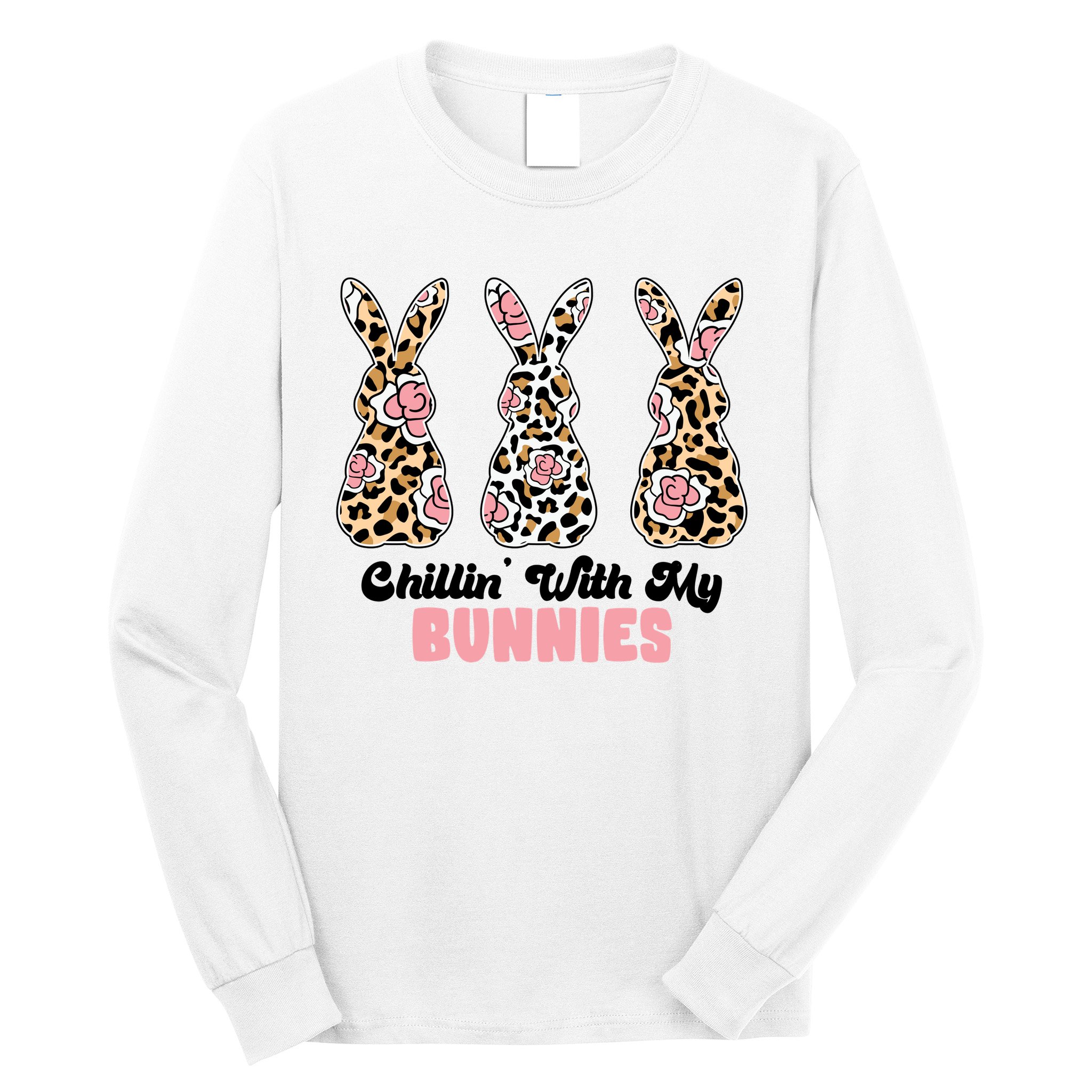 Chillin With My Bunnies Easter Cute Long Sleeve Shirt