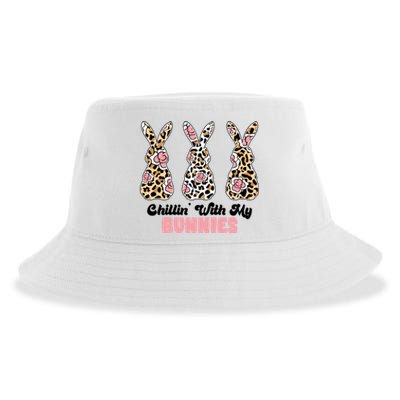 Chillin With My Bunnies Easter Cute Sustainable Bucket Hat