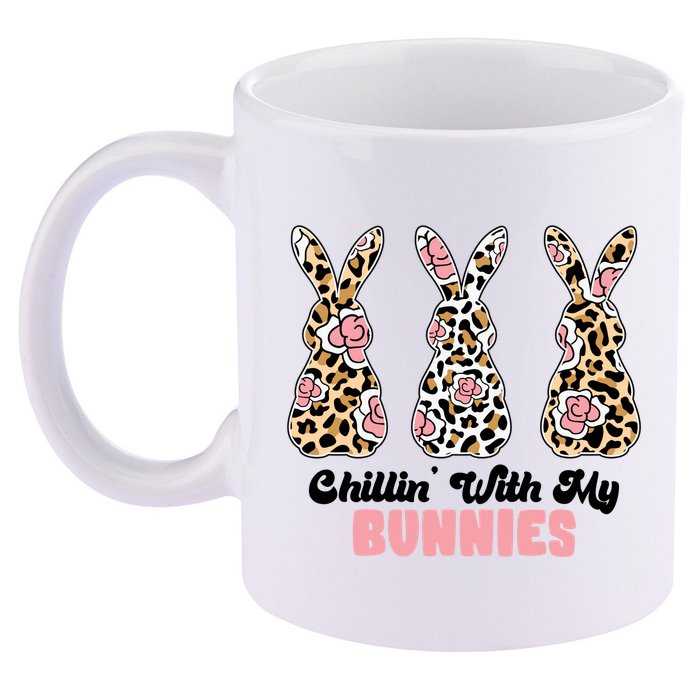 Chillin With My Bunnies Easter Cute 11oz C Handle Ceramic Mug