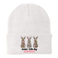 Chillin With My Bunnies Easter Cute Knit Cap Winter Beanie