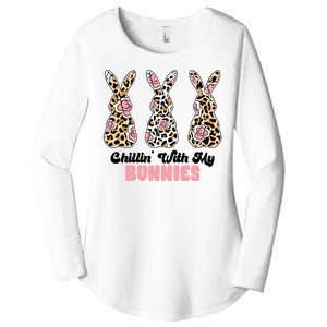 Chillin With My Bunnies Easter Cute Women's Perfect Tri Tunic Long Sleeve Shirt