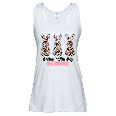 Chillin With My Bunnies Easter Cute Ladies Essential Flowy Tank