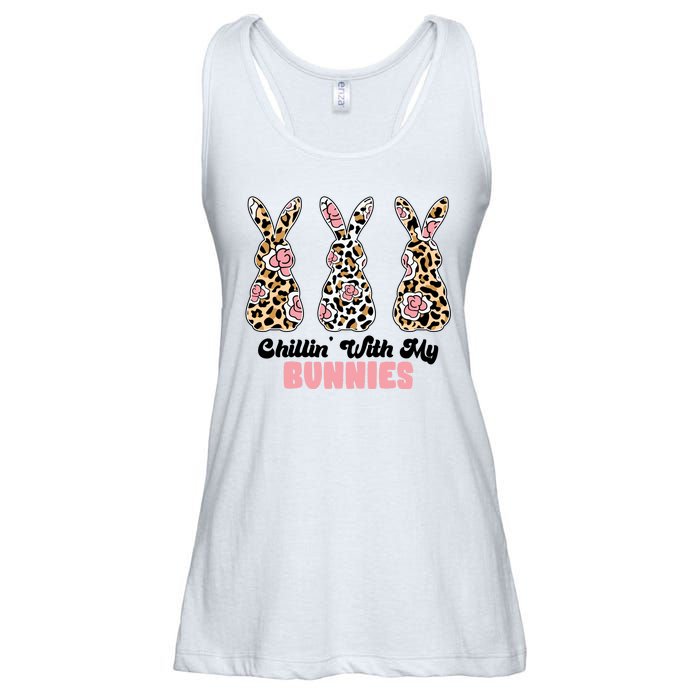 Chillin With My Bunnies Easter Cute Ladies Essential Flowy Tank