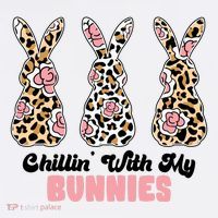 Chillin With My Bunnies Easter Cute Flatbill Hat