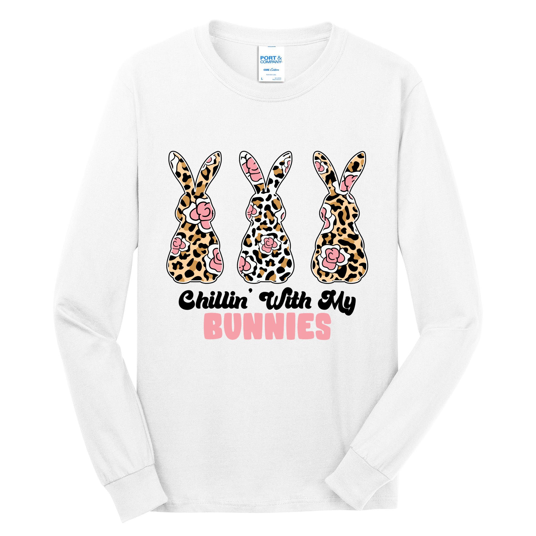 Chillin With My Bunnies Easter Cute Tall Long Sleeve T-Shirt