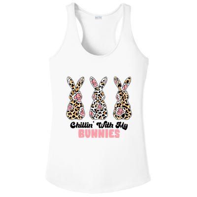 Chillin With My Bunnies Easter Cute Ladies PosiCharge Competitor Racerback Tank