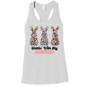 Chillin With My Bunnies Easter Cute Women's Racerback Tank