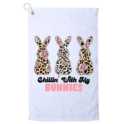 Chillin With My Bunnies Easter Cute Golf Towel