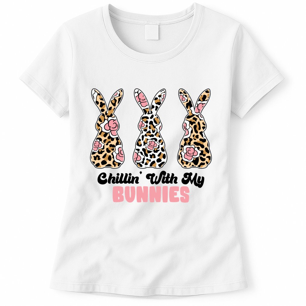Chillin With My Bunnies Easter Cute Womens T-Shirt