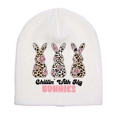 Chillin With My Bunnies Easter Cute Short Acrylic Beanie