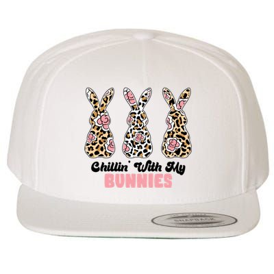 Chillin With My Bunnies Easter Cute Wool Snapback Cap