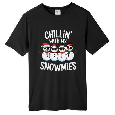 Chillin With My Snowmies Funny Snowman Christmas Tall Fusion ChromaSoft Performance T-Shirt