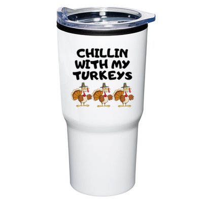 Chillin With My Turkeys Funny Thanksgiving Tumbler