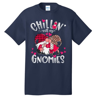 Chillin With My Gnomies Happy Valentines Day Gnomes Couples Tall T-Shirt