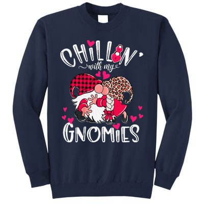 Chillin With My Gnomies Happy Valentines Day Gnomes Couples Tall Sweatshirt