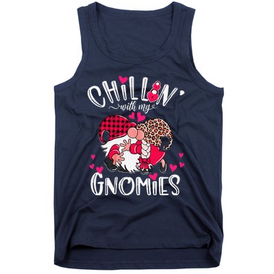 Chillin With My Gnomies Happy Valentines Day Gnomes Couples Tank Top