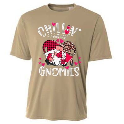 Chillin With My Gnomies Happy Valentines Day Gnomes Couples Cooling Performance Crew T-Shirt