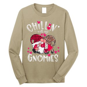 Chillin With My Gnomies Happy Valentines Day Gnomes Couples Long Sleeve Shirt