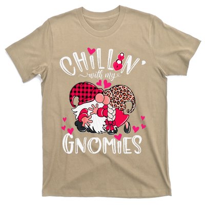 Chillin With My Gnomies Happy Valentines Day Gnomes Couples T-Shirt