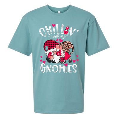 Chillin With My Gnomies Happy Valentines Day Gnomes Couples Sueded Cloud Jersey T-Shirt