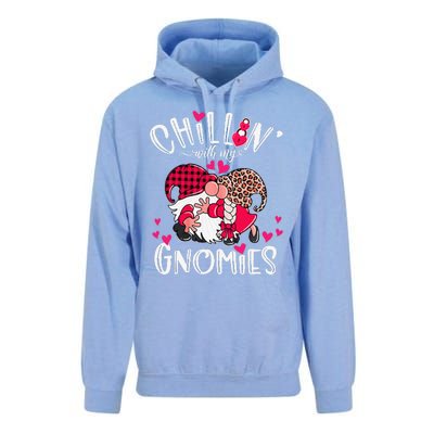 Chillin With My Gnomies Happy Valentines Day Gnomes Couples Unisex Surf Hoodie